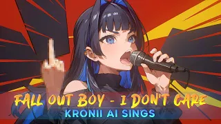 Kronii sings Fall Out Boy - I Don't Care [Ai Cover]