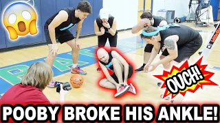 POOBY BROKE HIS ANKLE!