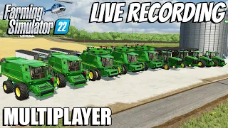 Big WHEAT Harvesting Operation - Community Multiplayer | Farming Simulator 22 LIVE