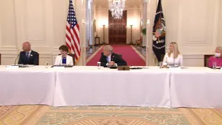 President Donald Trump addressed the American workforce policy advisory board