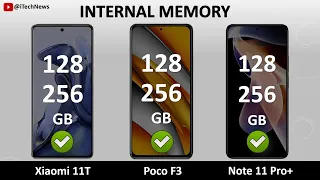 Xiaomi Redmi Note 11 Pro Plus Vs Xiaomi Poco F3 Vs Xiaomi 11T