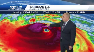 Hurricane Lee's path turns north and Alabama's weather forecast stays mostly dry and warm this week