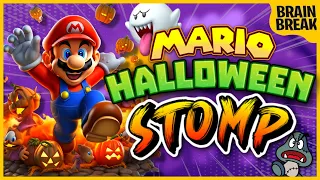 Mario Halloween Stomp! | Halloween Brain Break | Mario Freeze Dance | Just Dance with Matthew Wood