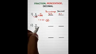 Fraction Decimal Percentage #mathteachergon #fractions #fractiontopercentage #mathtricks