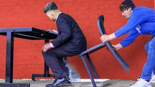 Splash Chair Pulling Prank