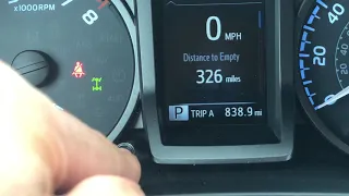 Toyota Tacoma – Re-setting trip meter