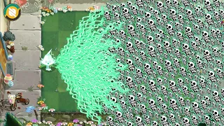 Pvz 2 Challenge - 1 Plant Max Level Power Up Vs 100 Big Brainz Imp Zombie