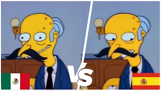 Los Simpson Doblaje Español Latino Vs Doblaje Español Castellano