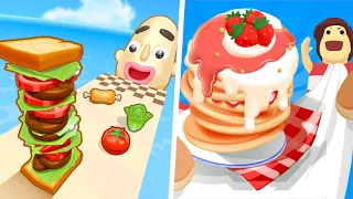 Sandwich Runner Vs Pancake Run Trailer Gameplay Walkthrough All Levels New Update 🍔🍗🍔🍤🍟