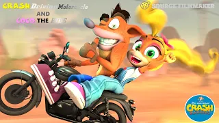 [SFM/Crash] Crash Driving Motorcycle And Coco The Ride [Original]