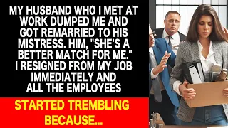 My husband dumped me because his mistress was "a better match". All the employees started to...