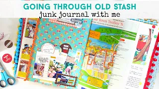 JOURNAL WITH OLD STASH | Sorting Through | Creating A Quick Page In my Travel Journal