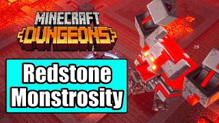 Minecraft Dungeons (2020) Gameplay - Redstone Monstrosity Boss Fight [XBOX ONE X]