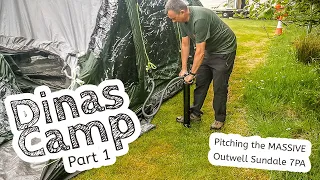 Dinas Camp Part 1 - and pitching a new Outwell Sundale 7PA Tent