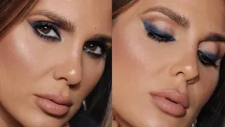 BLUE SMOKEY EYELINER LOOK | MAKEUP TUTORIAL | ALI ANDREEA