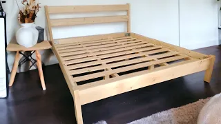 Make a Bed with Just a Saw & Drill – Easy Tutorial! || DIY Bed Frame || Polkilo