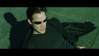 Neo Dodges Bullets Not Fast Enough - Matrix (1999) - Movie Clip HD Scene