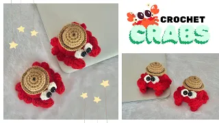 How to crochet a crab 🦀🦀🦀 | ✨No-sew✨ - Beginner friendly - Amigurumi | Hướng dẫn móc con cua đội nón