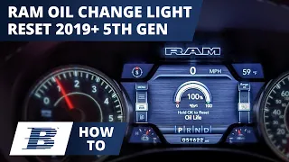 How to Reset Ram Oil Life Light or Oil Change Light 2019-2022 5th Gen