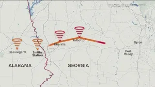 The path of Alabama's 'monster tornado'