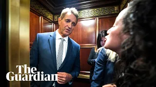 Sexual assault victims confront Jeff Flake over support for Kavanaugh