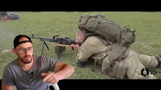 REACTION to  Crazy Training of Russian Special Forces With Machine Guns