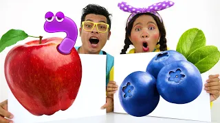 Learn Colors & Fruit Names with Linda Fun Fruits & Paint Kids Toys