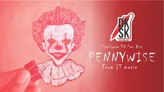 3D Pen Art - Pennywise Clown from IT Movie