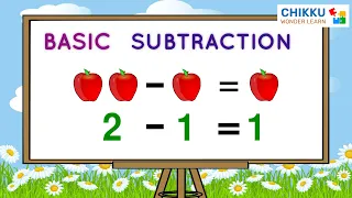 Basic Single Digit Subtraction For Preschoolers: Educational Video For Kids
