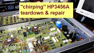 HP3456A Teardown & Repair of "Chirping sound" fault.