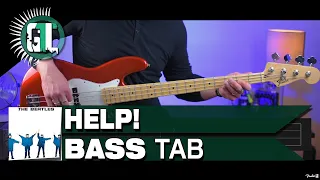 The Beatles - Help! | Bass Cover With Tabs in the Video