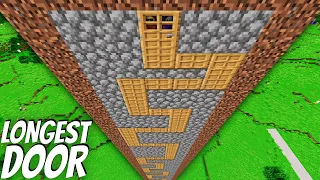 I found a CURSED LONGEST DOOR in Minecraft ! What's INSIDE the SECRET  DOOR ?