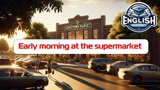 Improve Your English (Everyday Early morning at the supermarket) | English Listening