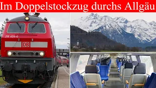 Allgäu: Seltene Mitfahrt im Doppelstockzug zur Vierschanzentournee | Br218 Sonderzug | Zügig20