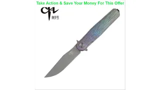 Deal CH knife 3505 Blade Material S35VN Handle Titanium Slim Folder Grey Titanium Folding Knife Gen