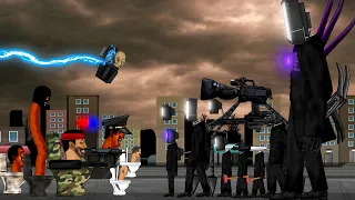 SKIBIDI TOILETS vs TITAN TV MAN, Super Tv Man, Camera man. Animation