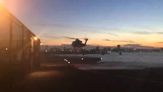 Heliflite's S-76 helicopter landing in NYC