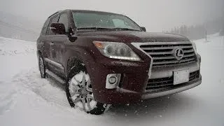 2014 Lexus LX570 takes on the extreme Loveland Gauntlet Blizzard Review