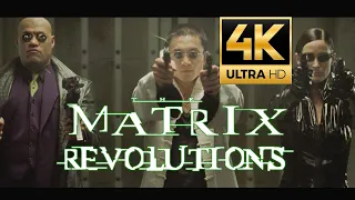 (4K) The Matrix Revolutions (2003) - Перестрелка в клубе. Матрица: Революция (RUS).