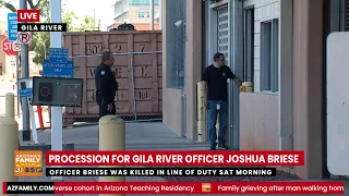LIVE NOW: Procession underway for fallen Gila River Police Officer Joshua Briese