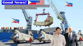 Good News! Dozens of CH-47 Chinook Helicopters donated from the US have just arrived in Philippines