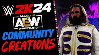 WWE 2K24 AEW COMMUNITY CREATIONS - ALL ELITE WRESTLING CREATIONS WWE 2K24 2K