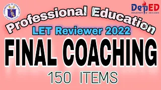 LET REVIEWER 2022: PROFESSIONAL EDUCATION (150 ITEMS) DRILL | PART 2 | Abrinica Calzado TV