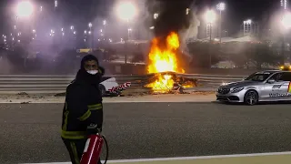 Romain Grosjean big crash 2020 - Video Music Edit - Rise like a Phoenix
