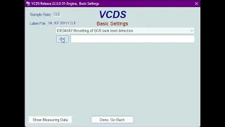 AdBlue Metering System reset using VCDS