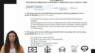 Video 4: How to Fill out the Marital Property and Debt Form Attachment A