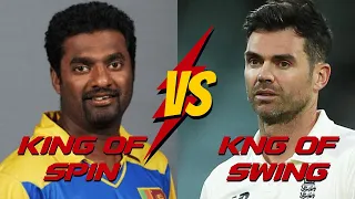 Muralitharan vs. James Anderson - A Cricket Comparison | spin king vs swing king