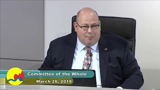 Committee of the Whole - March 26, 2019