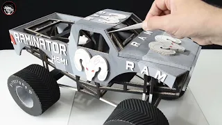 How to make a Monster Truck Dodge Ram from cardboard