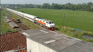 kereta api Indonesia dari ketinggian || kereta api ngebut